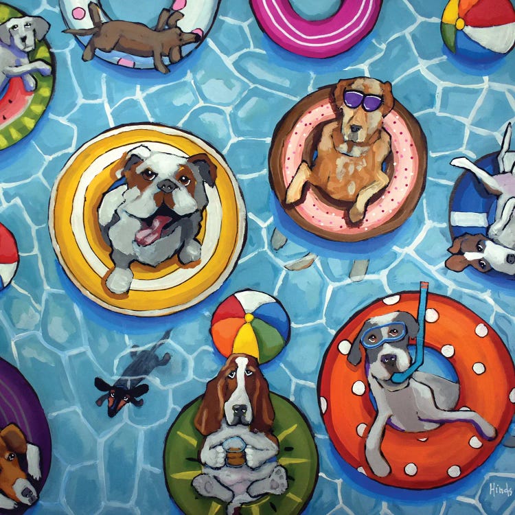 It's A Pool Party by David Hinds wall art