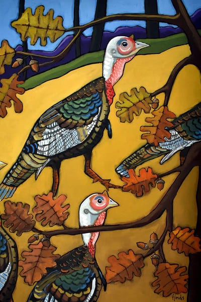 Turkey Trot by David Hinds multi panel art