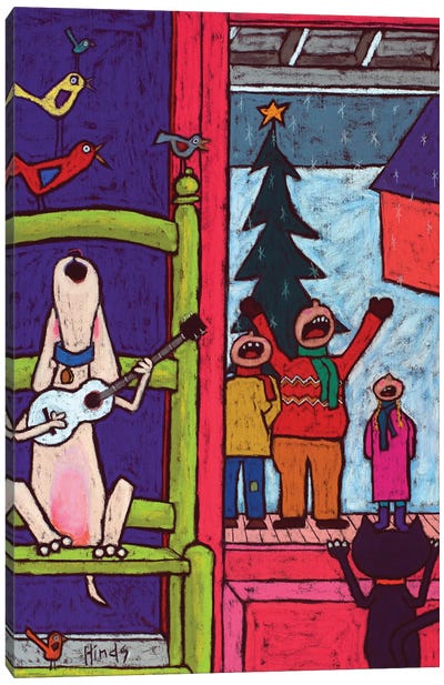 Oh Boy Christmas Carols Canvas Art Print - Musician Art