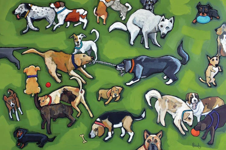 The Dog Park by David Hinds wall art