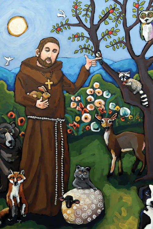 Saint Francis And His Peaceable Kingdom by David Hinds wall art