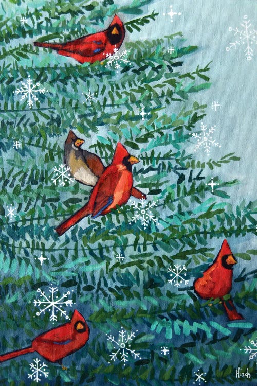 Christmas Cardinal Conclave by David Hinds wall art