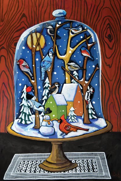 Fine Art Print: Winter Wonderland In A Cloche by David Hinds