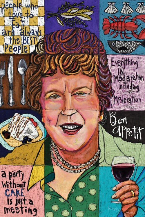 Julia Child Collage by David Hinds wall art