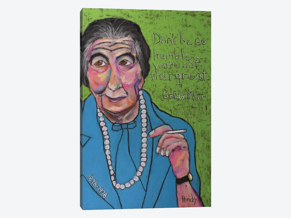 Golda Meir by David Hinds 1-piece Canvas Print