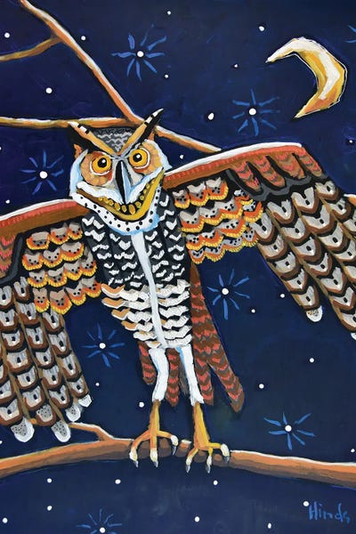 Wall Art: Great Horned Owl by David Hinds