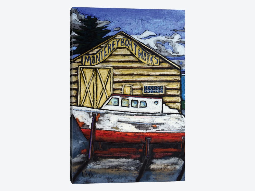 Monterey Boat Works by David Hinds 1-piece Canvas Wall Art