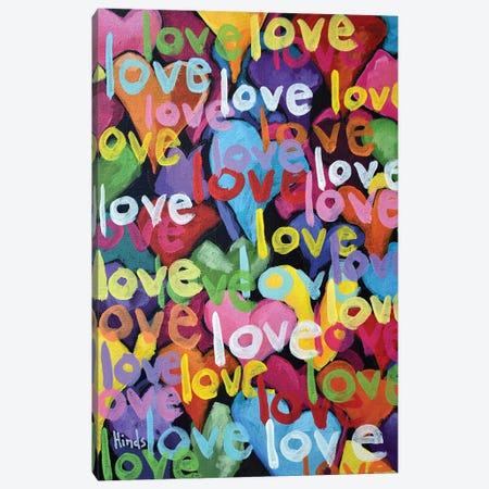 Love Canvas Print #DHD58} by David Hinds Art Print