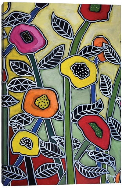 Flower Mosaic Canvas Art Print - David Hinds