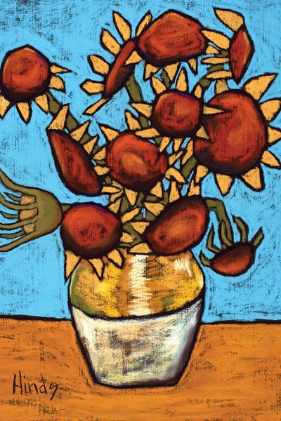 Fine Art Print: Homage To Van Gogh's Sunflowers by David Hinds