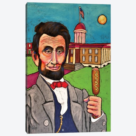 Lincoln At The Capitol Canvas Print #DHD66} by David Hinds Canvas Art Print