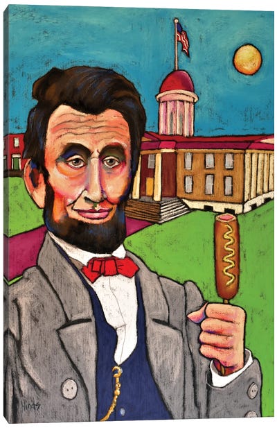 Lincoln At The Capitol Canvas Art Print - American Cuisine Art