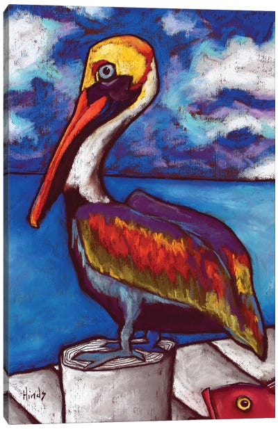 Rusty Canvas Art Print - Pelican Art