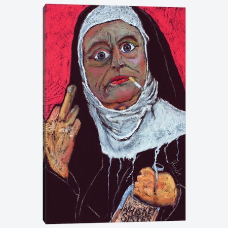 Sister Sara Canvas Print #DHD68} by David Hinds Canvas Wall Art