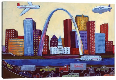 The Lou Canvas Art Print - St. Louis Skylines