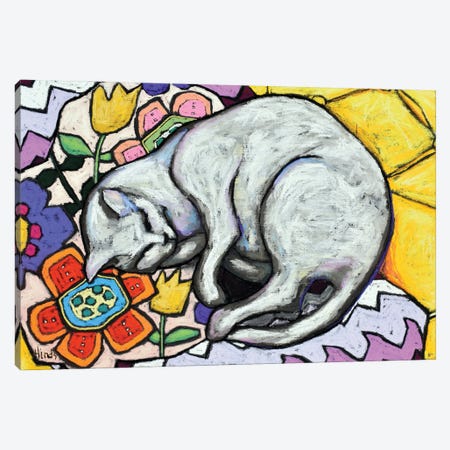 Cat Nap Canvas Print #DHD71} by David Hinds Canvas Print