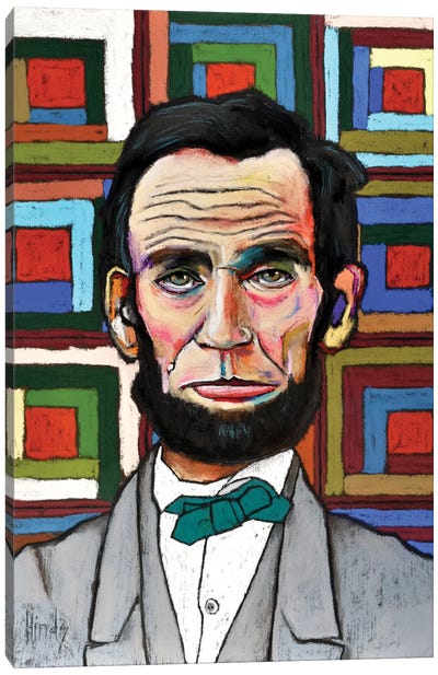 Patchwork Lincoln Canvas Art Print - Abraham Lincoln