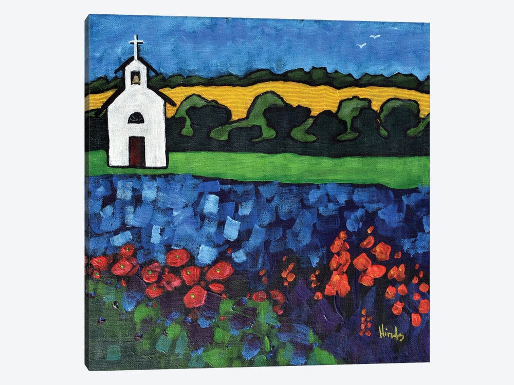 Abstract Little White Church by David Hinds 1-piece Art Print