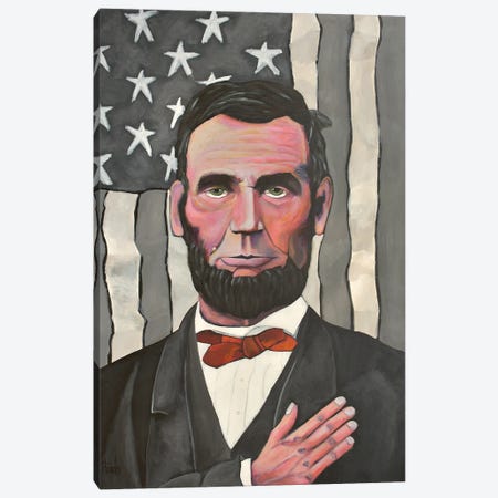 Abraham Lincoln Pledges To The Republic Canvas Print #DHD89} by David Hinds Canvas Wall Art