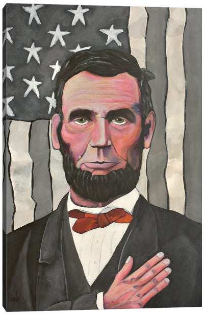 Abraham Lincoln Pledges To The Republic Canvas Art Print - David Hinds