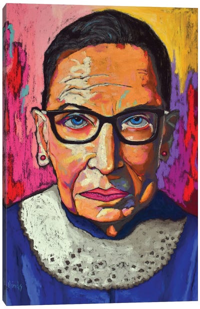 Ruth Bader Ginsburg Canvas Art Print - David Hinds