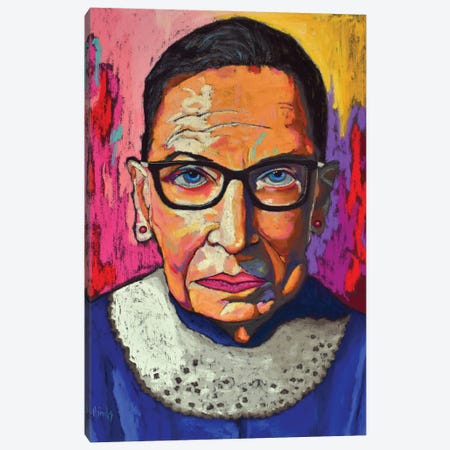 Ruth Bader Ginsburg Canvas Print #DHD8} by David Hinds Canvas Art