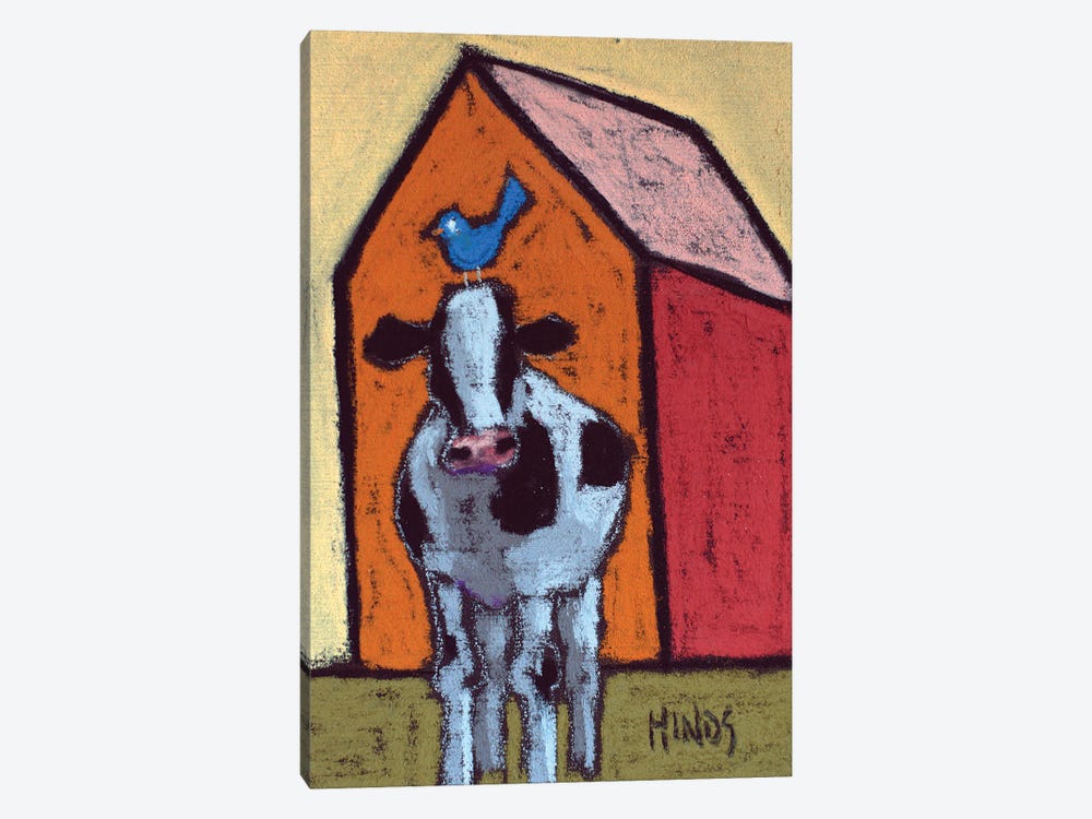 Abstract Cow In The Barn Lot by David Hinds 1-piece Canvas Wall Art