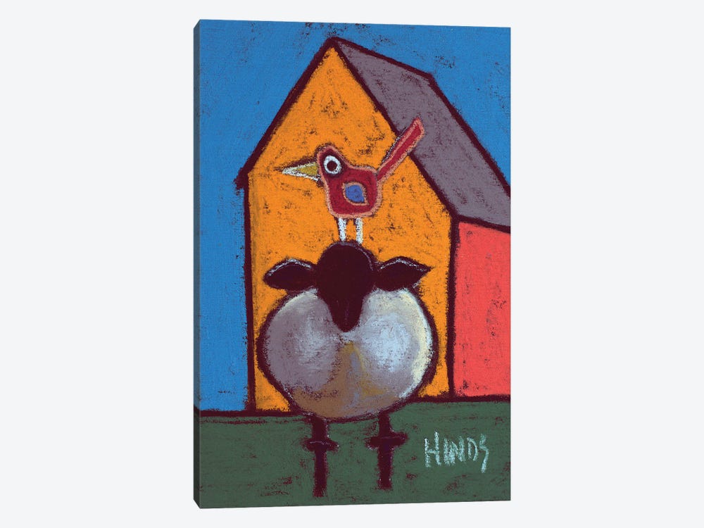 Abstract Sheep And A Barn by David Hinds 1-piece Canvas Artwork