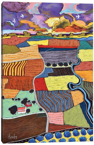 As Far As The Eye Can See Canvas Art Print - Patchwork Landscapes