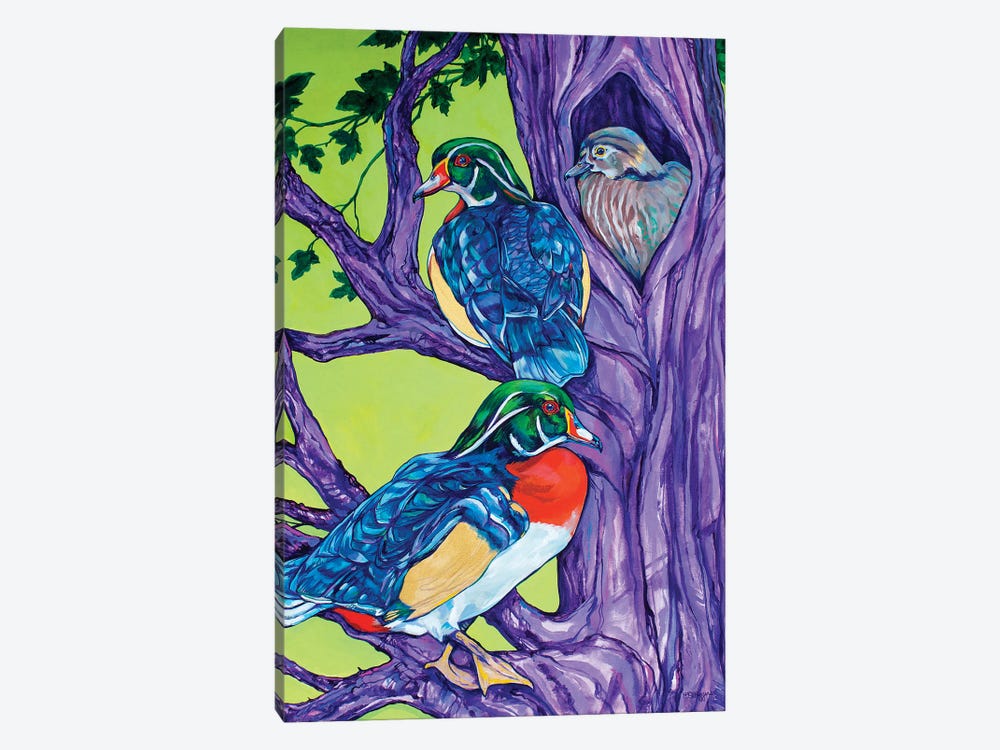 Wood Duck Tree by Derrick Higgins 1-piece Canvas Artwork