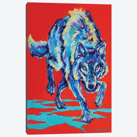 Kuskanax Creek Wolf Canvas Print #DHG120} by Derrick Higgins Canvas Wall Art
