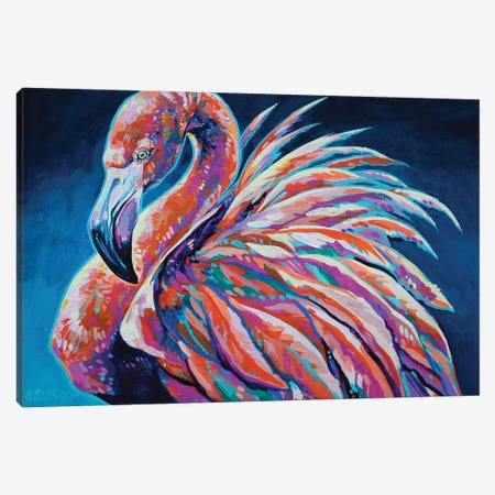 On Flamingo Pond Canvas Print #DHG122} by Derrick Higgins Canvas Wall Art