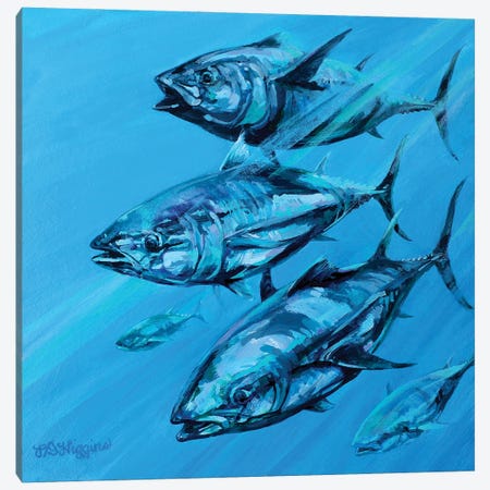 Bluefin Tuna School Canvas Print #DHG125} by Derrick Higgins Canvas Print