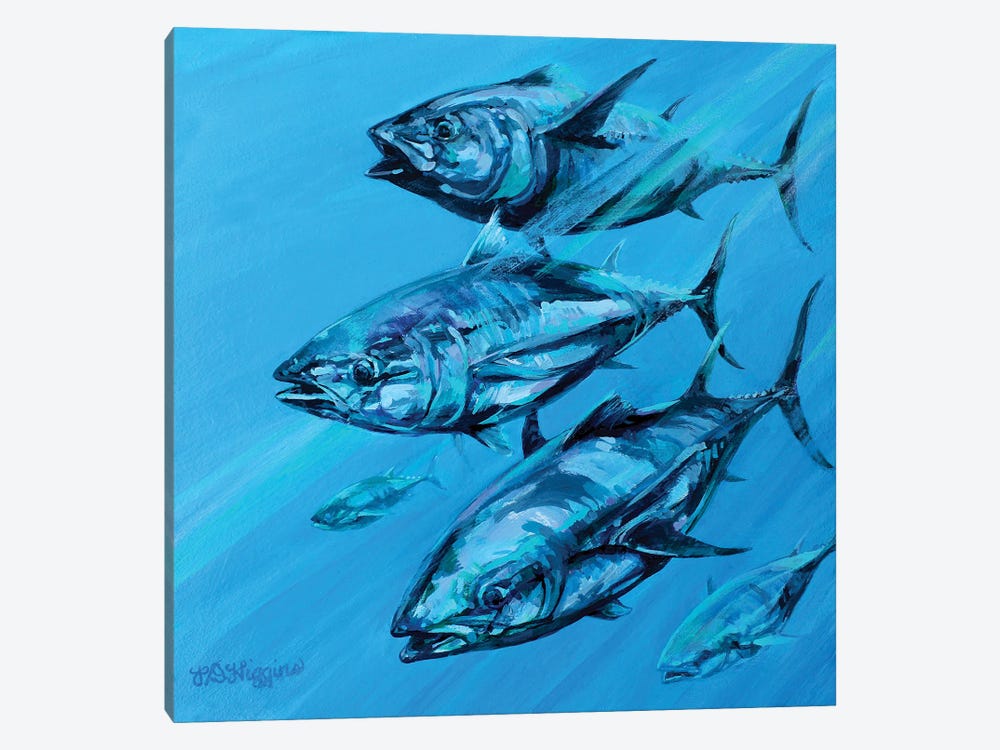 Bluefin Tuna School by Derrick Higgins 1-piece Art Print