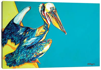 Charleston Pelican Canvas Art Print - Pelican Art
