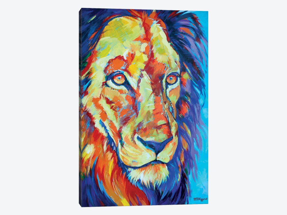 Lion In Winter by Derrick Higgins 1-piece Canvas Art Print