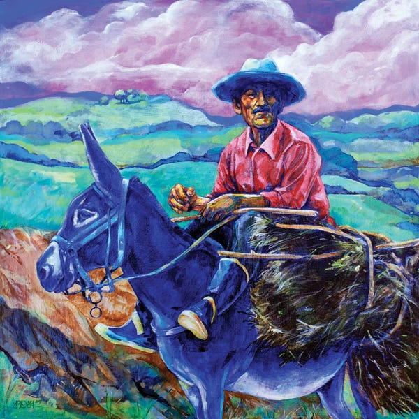 Homage To The Fauves: Blue Donkey by Derrick Higgins