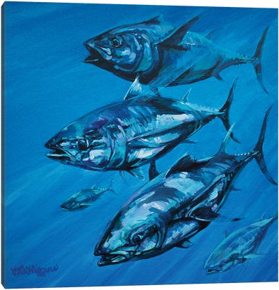 Blue On Blue Canvas Art Print - Derrick Higgins 