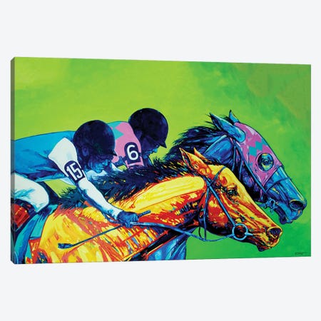 Horse Race Canvas Print #DHG2} by Derrick Higgins Canvas Print