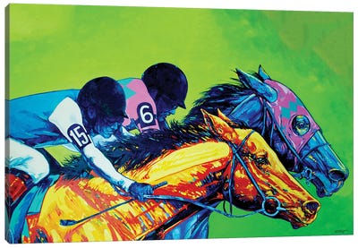 Horse Race Canvas Art Print - Horse Racing Art