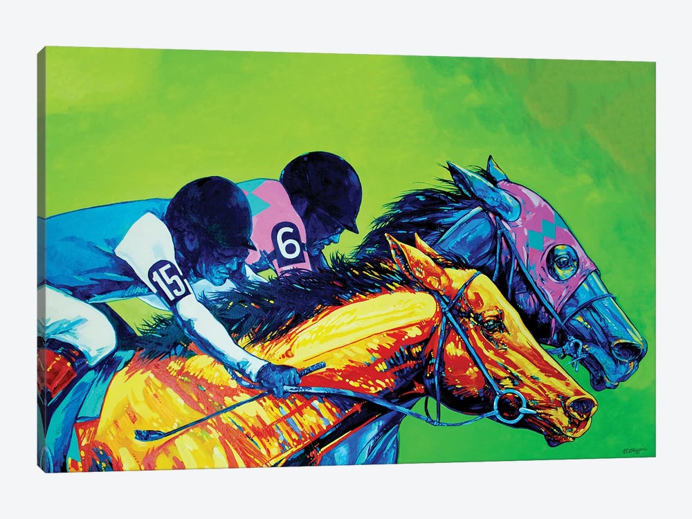 Horse Race by Derrick Higgins 1-piece Canvas Art Print