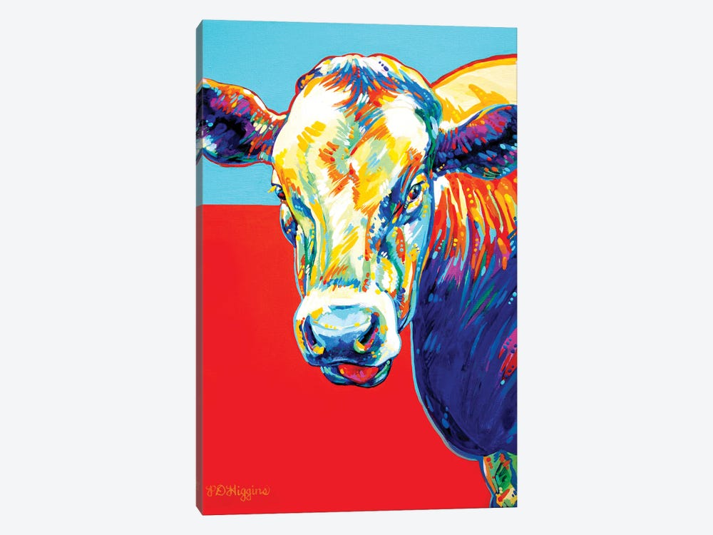Clonmacnoise Cow by Derrick Higgins 1-piece Canvas Print