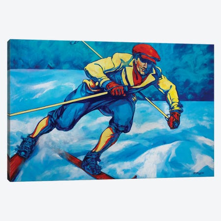 Cross Country Skier Canvas Print #DHG43} by Derrick Higgins Art Print