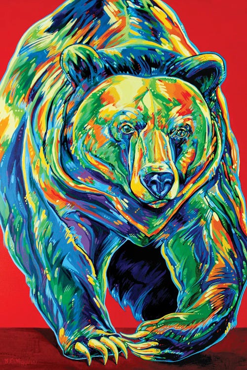 Grizzly On The Move by Derrick Higgins wall art