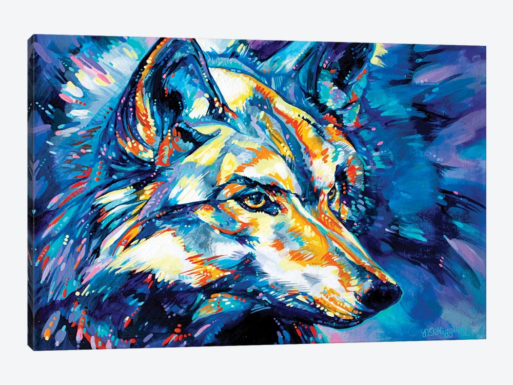Lakota Wolf by Derrick Higgins 1-piece Canvas Art Print