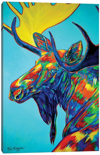 Looking Back Canvas Art Print - Moose Art