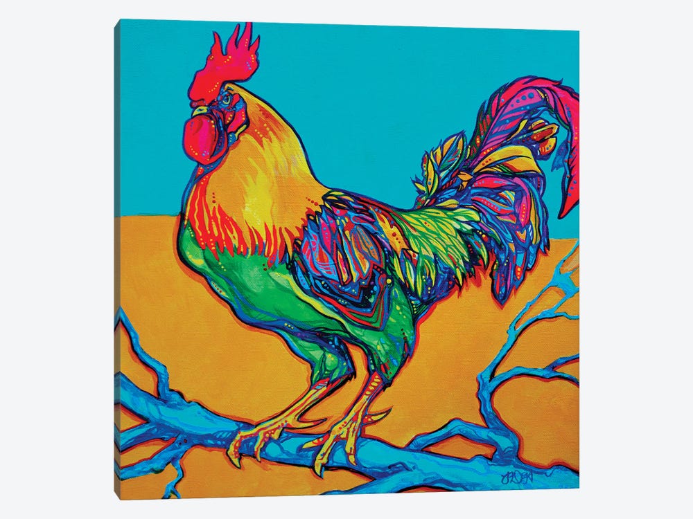 Rooster Perch by Derrick Higgins 1-piece Canvas Art