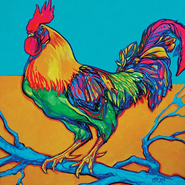 Chickens & Roosters: Rooster Perch by Derrick Higgins