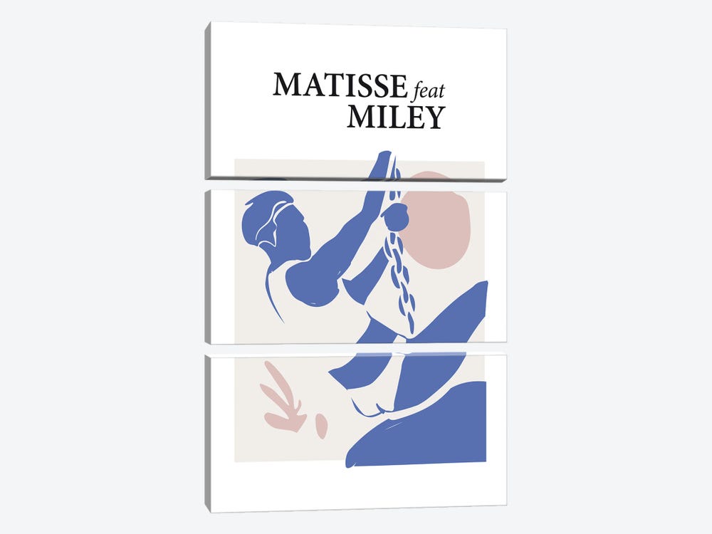 Matisse Feat Miley by Dikhotomy 3-piece Canvas Wall Art