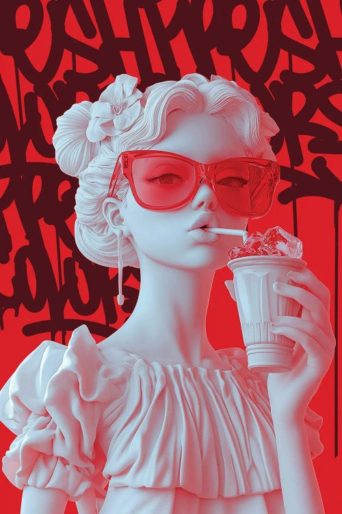 Cherry Sips by Dikhotomy wall art